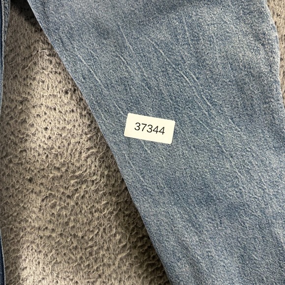 Zara Jeans Womens 0 Blue Denim Cotton Straight Faded Stretch Distressed Raw-Hem - Picture 11 of 11
